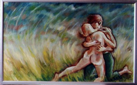 Buttocks kiss